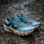 new balance rrunnning shoes in the mud