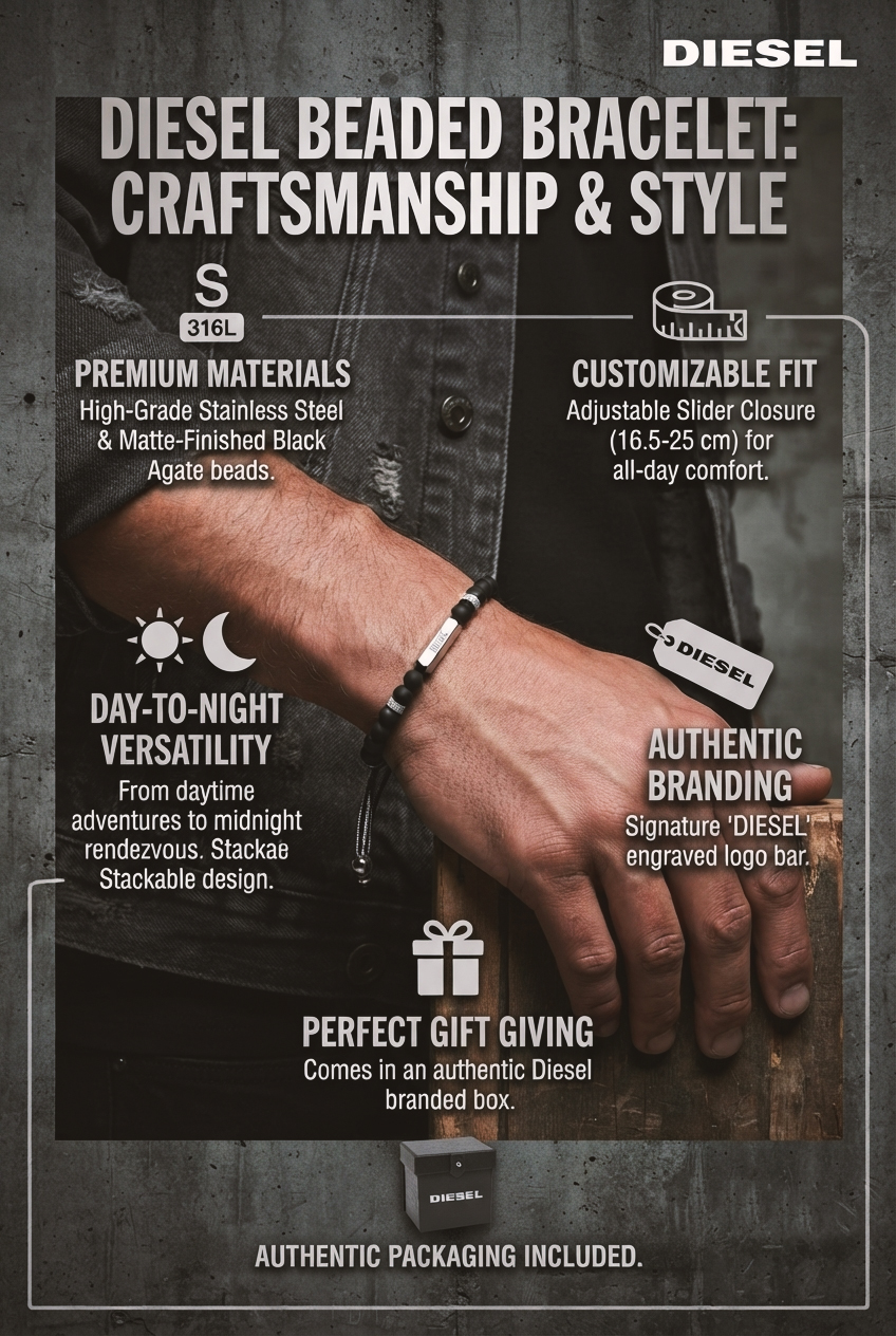 DISPLAYY AD POSTER FOR MDIESEL MEN'S BRACELET