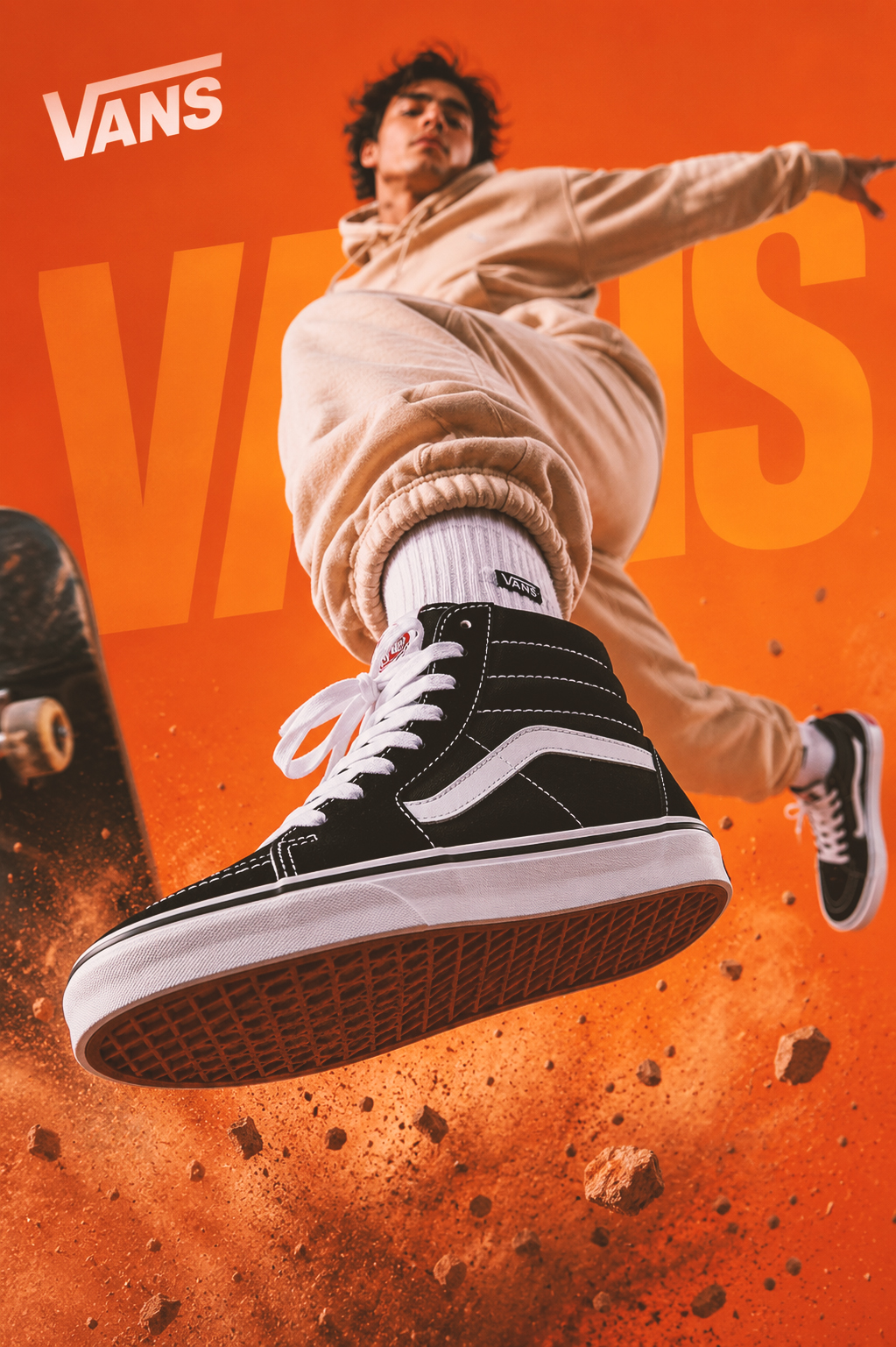 black vans display ad